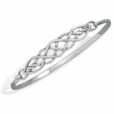 Celtic Knot Sterling Silver Bangle Bracelet -  - MMA-2985