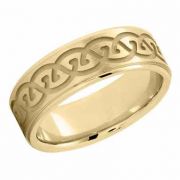 Celtic Knot Wedding Band in 14K Yellow Gold