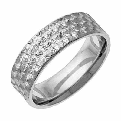Celtic Spirals Silver Wedding Band Ring -  - NDLS-317SS