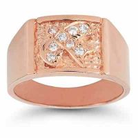Christian Dove Diamond Holy Spirit Ring in 14K Rose Gold