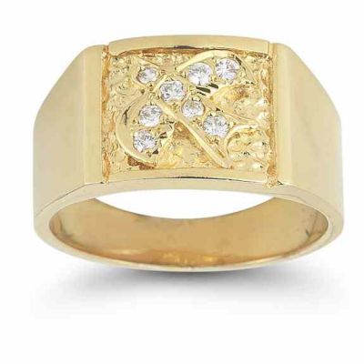 Christian Dove CZ Holy Spirit Ring in 14K Yellow Gold -  - AOGRG-1043YCZ