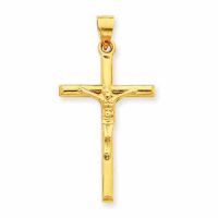 Classic Crucifix Pendant, 14K Gold