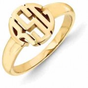 Classic Monogram Ring, 14K Gold