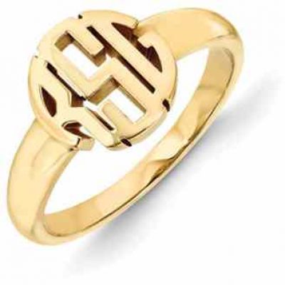 Classic Monogram Ring, 14K Gold -  - QGRG-XNR50Y