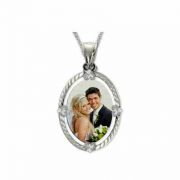 White Gold Color Photo Jewelry Necklace Pendant