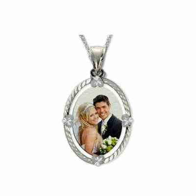 Color Photo Jewelry Pendant in Sterling Silver -  - JAPD-C80085C-SS