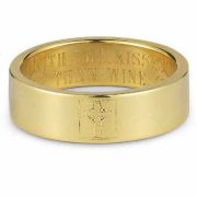 Cross Bible Verse Ring in 14K Yellow Gold