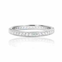 Cubic Zirconia Eternity Band in Sterling Silver