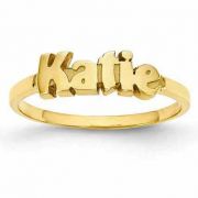 Custom 14K Gold Personalized Name Ring