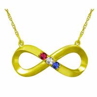 Custom Infinity Birthstone Necklace in Yellow Gold
