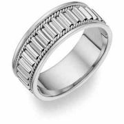 Platinum Design Wedding Comfort fit Band Ring