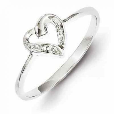 Diamond Accent Heart Ring in Sterling Silver -  - QGRG-QR2767