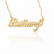 Diamond-Cut Yellow Gold Personalized Name Jewelry Necklace