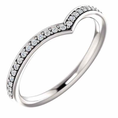 Diamond V Ring in 14K White Gold -  - STLRG-123076W