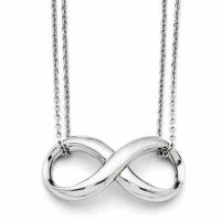 Double Strand Stainless Steel Infinity Necklace