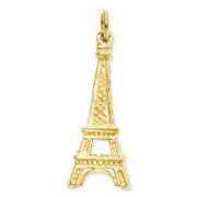 Eiffel Tower Charm Pendant in 14K Gold