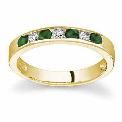 Emerald and Diamond Stackable Channel Band -  - PRR1329EM