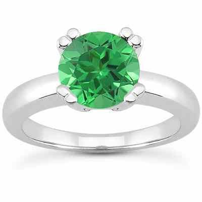 Emerald Modern Solitaire Engagement Ring -  - US-ENR321EMW