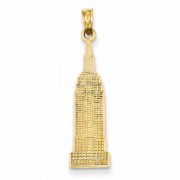 Empire State Building Jewelry Pendant in 14K Gold