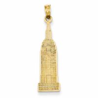 Empire State Building Jewelry Pendant in 14K Gold