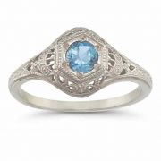 Enchanted Blue Topaz Ring in .925 Sterling Silver