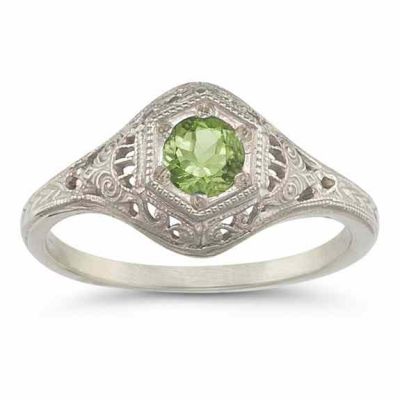 Enchanted Peridot Ring in .925 Sterling Silver -  - HGO-R128PDSS