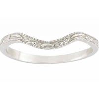 Vintage-Style Wedding Band in Sterling Silver