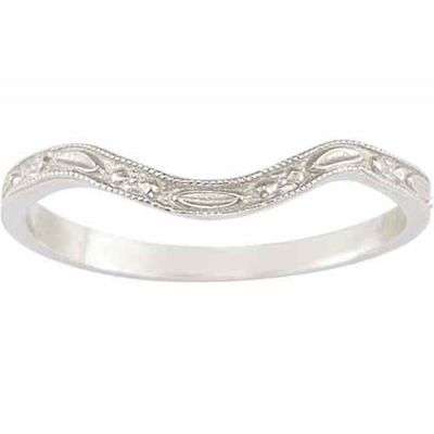 Vintage-Style Wedding Band in Sterling Silver -  - HGO-WB21SS
