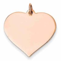 Engravable 14K Rose Gold Heart Pendant