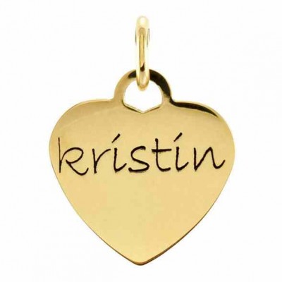 Engravable Heart Pendant in 14K Gold -  - STLDP-84983-14KY
