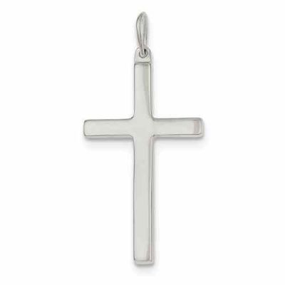 Engravable Sterling Silver Cross Pendant -  - QGCR-QC5400-ENG