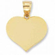 Engraveable Heart Pendant in 14K Yellow Gold