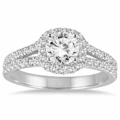 Estate-Inspired 1 1/4 Carat Diamond Engagement Ring in 14K White Gold -  - RGF51359