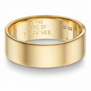 Father, Son, and Holy Spirit Wedding Band, 14K Gold