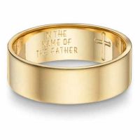 Father, Son, and Holy Spirit Wedding Band, 14K Gold