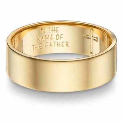 Father, Son, and Holy Spirit Wedding Band, 14K Gold -  - BVR-24