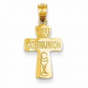 First Holy Communion Pendant in 14K Gold
