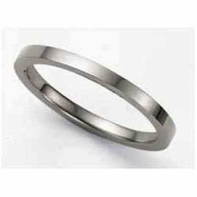 Flat Platinum Wedding Band Ring - 2mm -  - PLAT-FM2