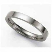 Flat Platinum Wedding Band Ring - 3mm