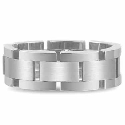Flexible Designer Wedding Band in 18K White Gold -  - WEDLW-13W-18K