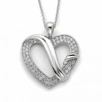Forever Grateful Sterling Silver Heart Necklace