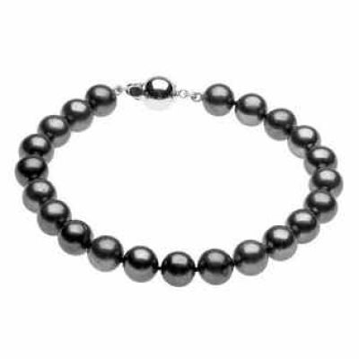 Freshwater Cultured Black Pearl Bracelet -  - STLBR-67628