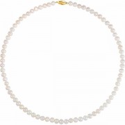 Freshwater Cultured Pearl Strand Necklace, 14K Gold