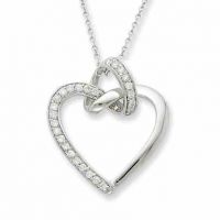 Friendship Promises Heart Necklace, Sterling Silver