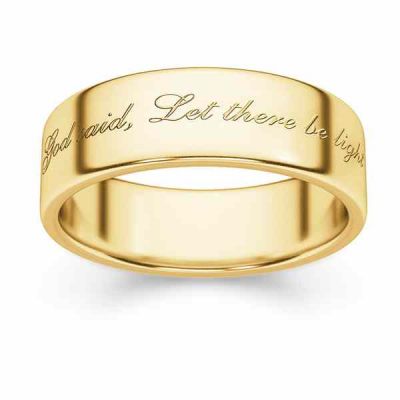 Genesis Bible Verse Wedding Band Ring in 14K Gold -  - BVR-GEN1-3Y