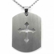 God's Army Titanium Cross Dog Tag Pendant