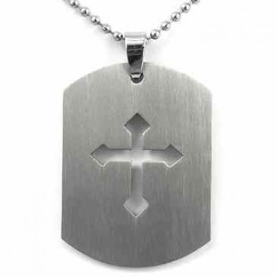 God s Army Titanium Cross Dog Tag Pendant -  - TCR-4