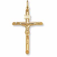 Gold Crucifix Pendant - 14 Karat Gold