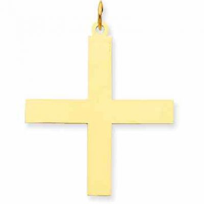 Greek Cross Pendant in 14K Yellow Gold -  - QGCR-XR979
