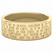 Hallowed Be Thy Name Lord's Prayer Ring in 14K Gold
